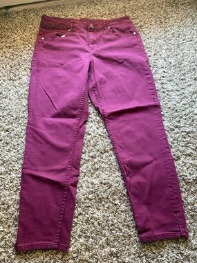 Maurices High-Rise Slim Jeans in Deep Plum